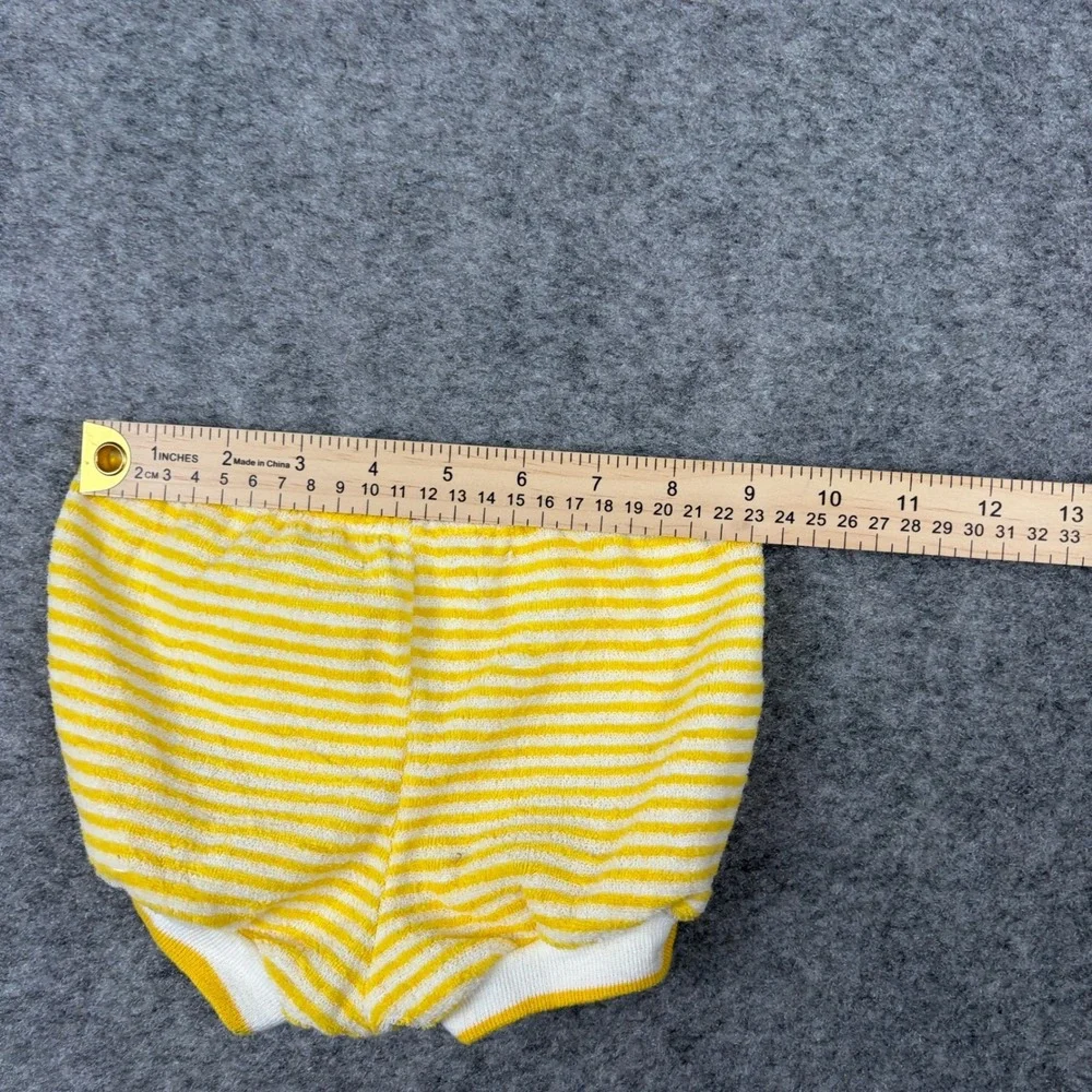 Health-tex Bloomers Unisex 3 Months Yellow White Striped Terry Cloth Vintage 80s